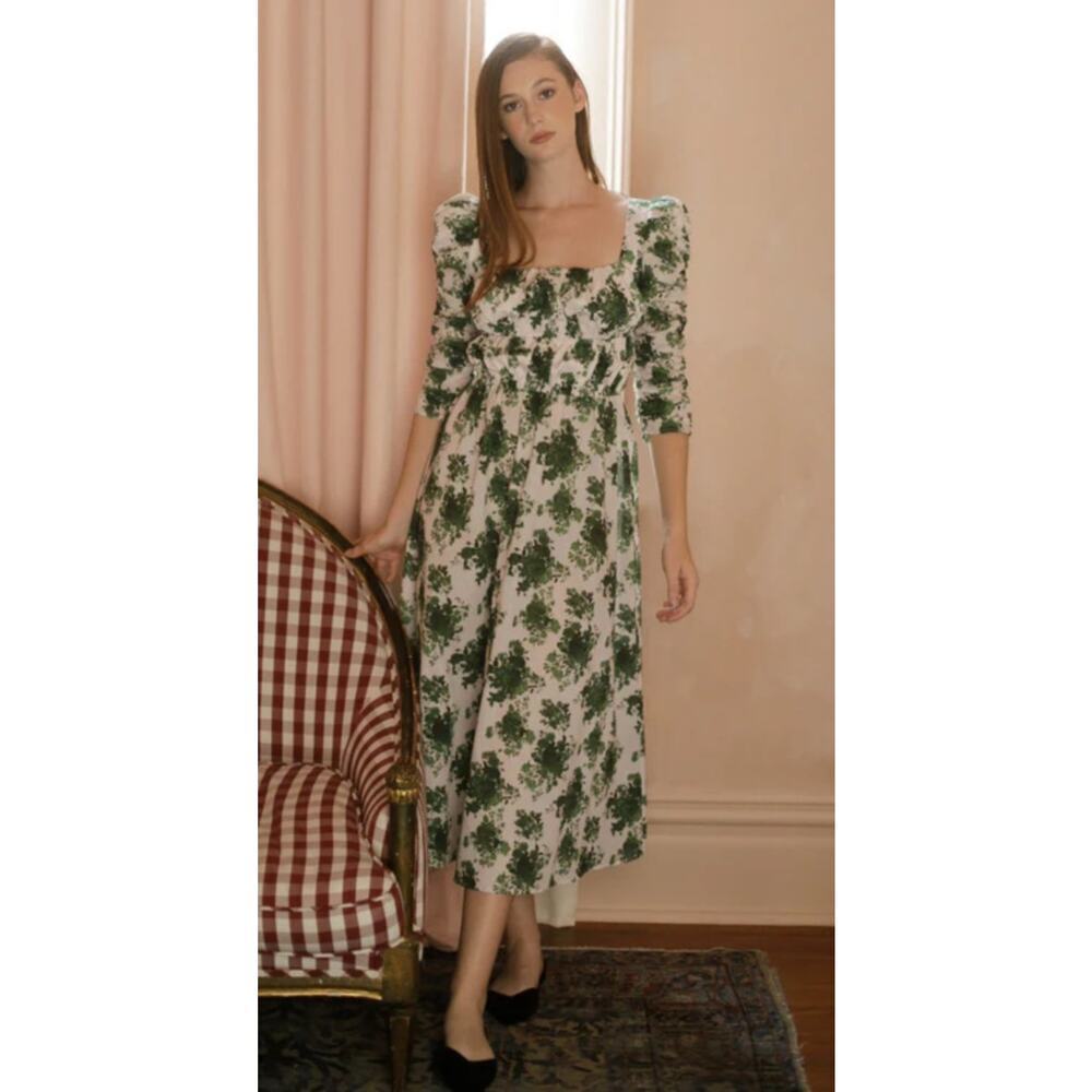 Damaris Bailey Jane Floral Midi Dress Size XS